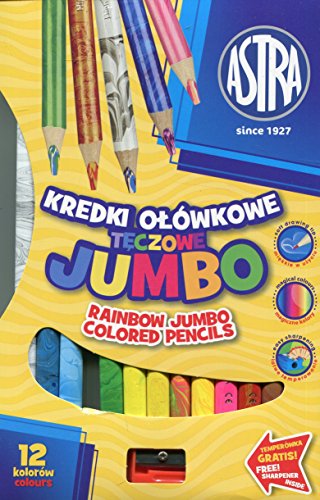 Kredki olówkowe Jumbo teczowe 12 kolorów von Astra