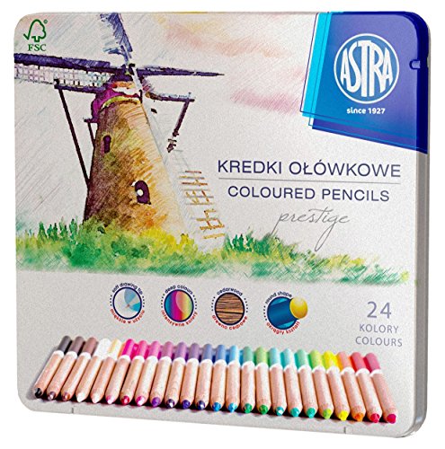 Kredki olówkowe Prestige 24 kolory w kasetce
