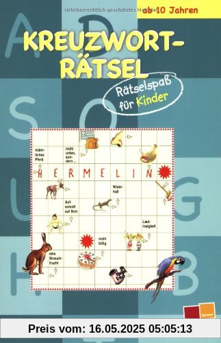 Kreuzworträtsel: Rätselspaß für Kinder (blau)