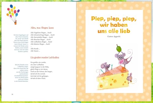 Kribbel krabbel Mäuschen: Die schönsten Fingerspiele, Reime und Lieder: Ein tolles und wertiges Geschenk für frischgebackene Eltern zur Geburt oder ... Farbschnitt und Leseband (Hausbuch)