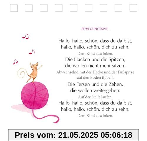 Kribbel krabbel Zappelfinger: Kinderreime und Fingerspiele: Als Geschenk zur Taufe oder Geburt: Dekorativer und praktischer Aufsteller für den ... am Babybett. (Kleines Spiralaufstellbuch)