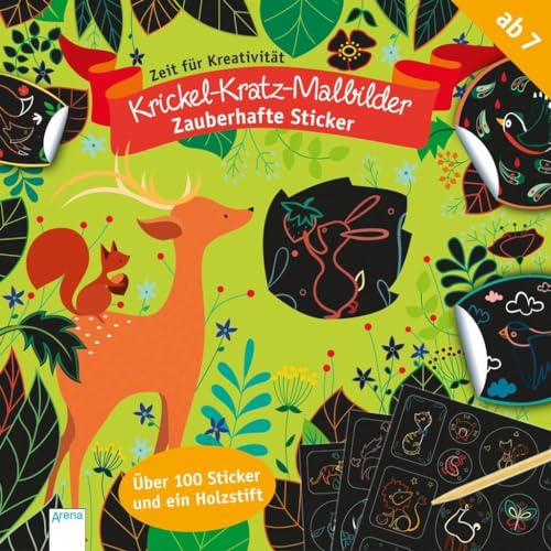 Krickel-Kratz-Malbilder / Krickel-Kratz-Malbilder. Zauberhafte Sticker: Zeit für Kreativität von Arena Verlag GmbH