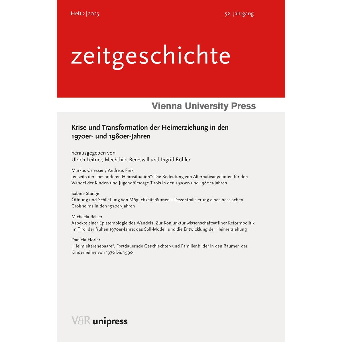 Krise und Transformation der Heimerziehung in den 1970er- und 1980er-Jahren von V & R Unipress GmbH