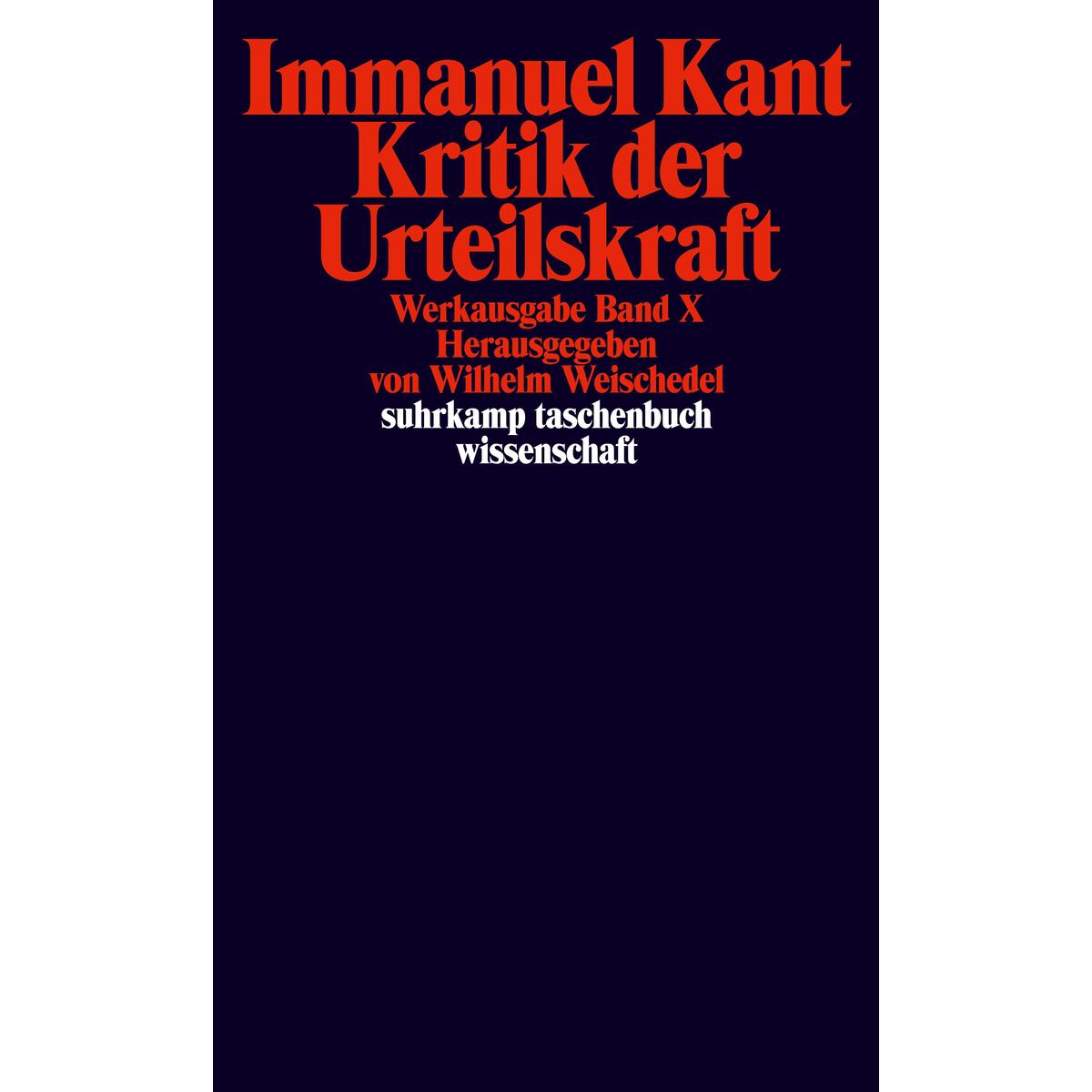 Kritik der Urteilskraft Kritik der Urteilskraft von Suhrkamp Verlag AG