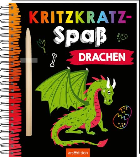 Kritzkratz-Spaß Drachen: Kreativer Kratzelspaß mit Malideen und Holzstift für Kinder ab 5 Jahren von arsEdition GmbH