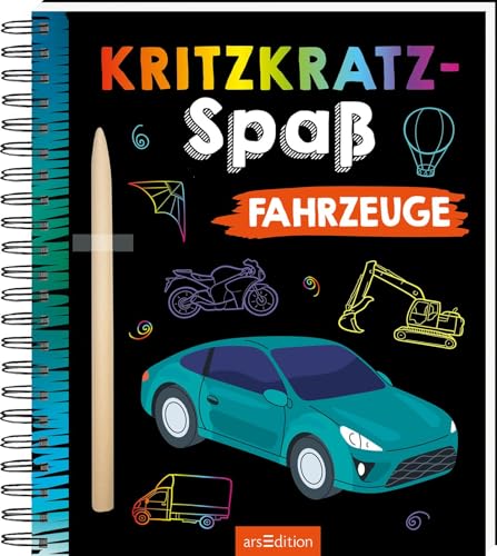 Kritzkratz-Spaß Fahrzeuge: Kreativer Kratzelspaß mit Malideen und Holzstift für Kinder ab 5 Jahren von Ars Edition