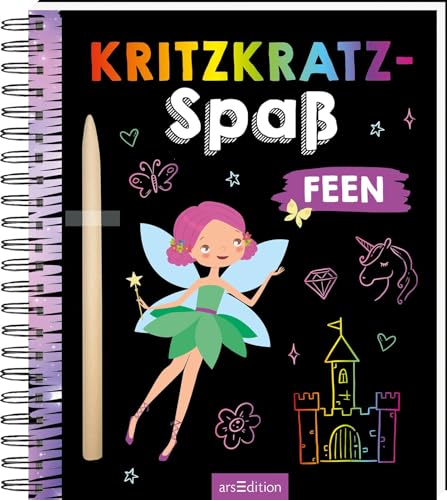 Kritzkratz-Spaß Feen: Kreativer Kratzelspaß mit Malideen und Holzstift für Kinder ab 5 Jahren von arsEdition