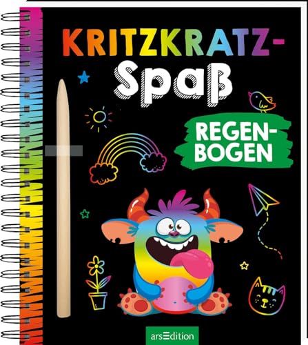 Kritzkratz-Spaß Regenbogen: Kreativer Kratzelspaß mit Malideen und Holzstift für Kinder ab 5 Jahren