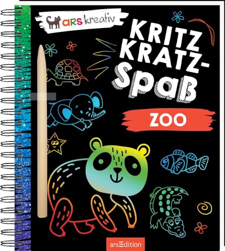 Kritzkratz-Spaß Zoo: Kreativer Kratzelspaß mit Malideen und Holzstift für Kinder ab 5 Jahren