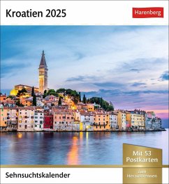 Kroatien Sehnsuchtskalender 2025 - Wochenkalender mit 53 Postkarten von Harenberg