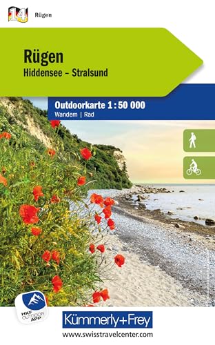 Kümmerly+Frey Outdoorkarte Deutschland 14 Rügen 1:50.000: Mit Hiddensee und Stralsund. Touren für Wanderer, Biker und mehr! Free Download von Hallwag Kümmerly+Frey