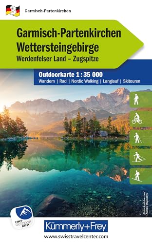 Kümmerly+Frey Outdoorkarte Deutschland 3 Garmisch-Partenkirchen, Wettersteingebirge 1:35.000: Mit Werdenfelser Land und Zugspitze. Touren für Wanderer, Biker und mehr! Free Download von Hallwag Kümmerly+Frey
