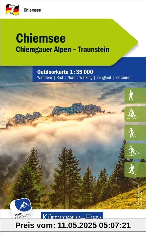 Kümmerly+Frey Outdoorkarte Deutschland 7 Chiemsee 1:35.000: Mit Chiemgauer Alpen und Traunstein. Touren für Wanderer, Biker und mehr! Free Download (Kümmerly+Frey Outdoorkarten Deutschland, Band 7)