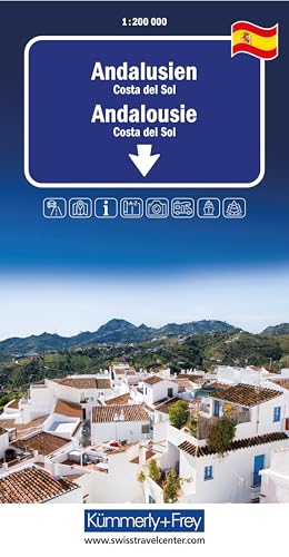 Kümmerly+Frey Regional-Strassenkarte Andalusien 1:200.000: Mit Costa del Sol. Inkl. Stadtpläne, Ortsverzeichnis und Reiseinformationen von Hallwag Kümmerly+Frey