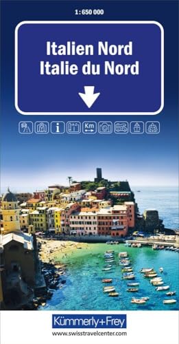 Kümmerly+Frey Strassenkarte Italien Nord 1:650.000: Inkl. Transitpläne, Ortsverzeichnis und Reiseinformationen von Hallwag Kümmerly+Frey