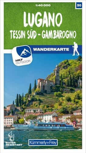 Kümmerly+Frey Wanderkarte 50 Lugano 1:40.000: Mit Tessin Süd und Gambarogno. Wetterfest, matt ... Kümmerly+Frey Wanderkarte 50 Lugano 1:40.000: Mit Tessin Süd und Gambarogno. Wetterfest, matt ...