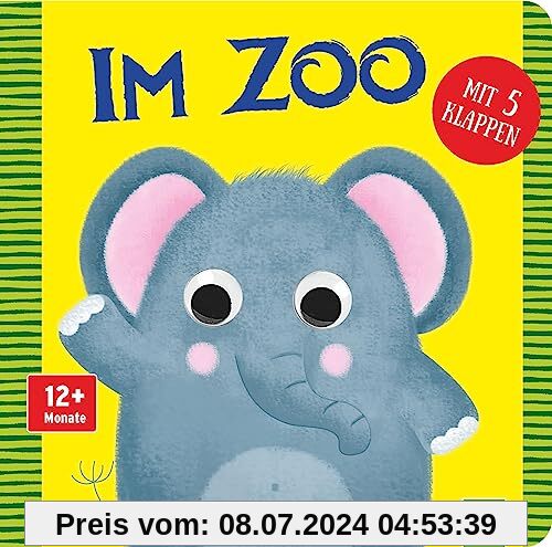 Kulleraugenbuch Im Zoo: Mit 5 Klappen