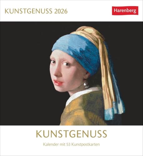 Kunstgenuss Postkartenkalender 2026 - Kalender mit 53 Kunstpostkarten: Berühmte Künstler und ihre schönsten Gemälde. Farbenfroher Kalender zum Aufstellen oder Aufhängen. 16 x 17,5 cm Kunstgenuss Postkartenkalender 2026 - Kalender mit 53 Kunstpostkarten: Berühmte Künstler und ihre schönsten Gemälde. Farbenfroher Kalender zum Aufstellen oder Aufhängen. 16 x 17,5 cm von Harenberg