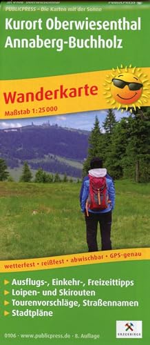 Kurort Oberwiesenthal - Annaberg-Buchholz: Wanderkarte mit Ausflugszielen, Einkehr- & Freizeittipps, wetterfest, reissfest, abwischbar, GPS-genau. 1:25000 (Wanderkarte: WK) von Publicpress