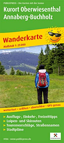 Kurort Oberwiesenthal - Annaberg-Buchholz: Wanderkarte mit Ausflugszielen, Einkehr- & Freizeittipps, wetterfest, reissfest, abwischbar, GPS-genau. 1:25000 (Wanderkarte: WK) von Publicpress