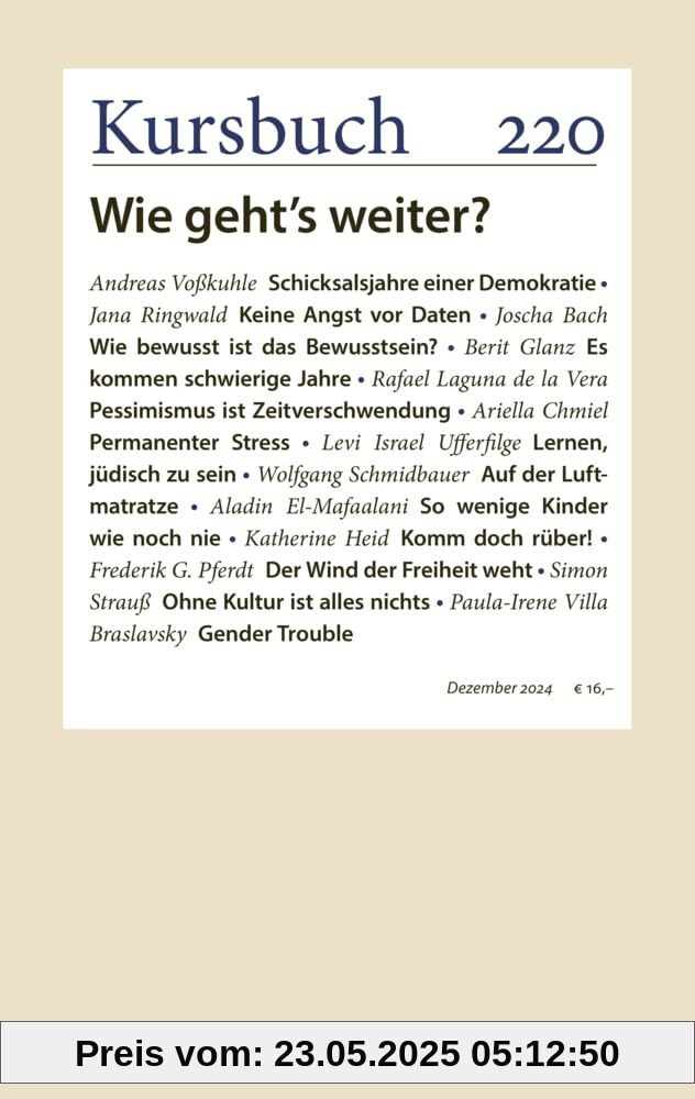 Kursbuch 220: Wie geht's weiter?
