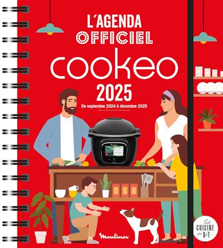 L'agenda officiel Cookeo 2025: De septembre 2024 à décembre 2025, avec 1 pochette zippée, 1 stylo, 3 blocs de post-it et 1 bloc de notes L'agenda officiel Cookeo 2025: De septembre 2024 à décembre 2025, avec 1 pochette zippée, 1 stylo, 3 blocs de post-it et 1 bloc de notes