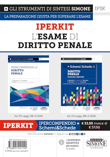 L'esame di diritto penale. Iperkit. Ipercompendio di diritto penale-Schemi & schede di diritto penale. Generale e speciale L'esame di diritto penale. Iperkit. Ipercompendio di diritto penale-Schemi & schede di diritto penale. Generale e speciale von Edizioni Giuridiche Simone