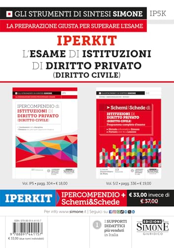 L'esame di istituzioni di diritto privato (diritto civile). Iperkit: Ipercompendio di istituzioni di diritto privato (diritto civile)-Schemi & schede di istituzioni di diritto privato (diritto civile) von Edizioni Giuridiche Simone