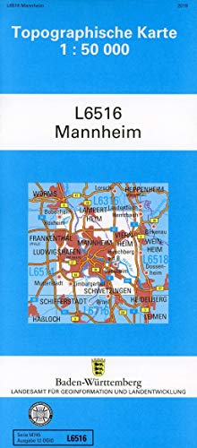L6516 Mannheim: Zivilmilitärische Ausgabe TK50 (Topographische Karte 1:50 000 (TK50))