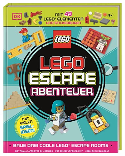 LEGO® Escape Abenteuer: Baue drei coole LEGO® Escape Rooms. Mit 49 LEGO® Elementen und Stickerbogen