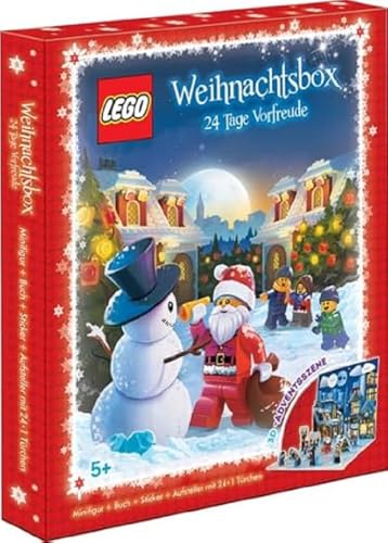 LEGO® Weihnachtsbox – 24 Tage Vorfreude: Minifigur + Buch + Sticker + Adventskalender von AMEET Verlag