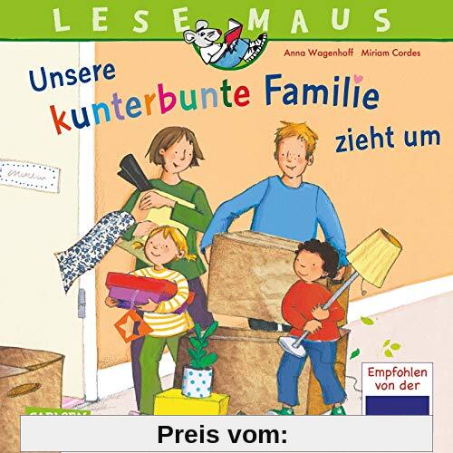 LESEMAUS 171: Unsere kunterbunte Familie zieht um: Eine Bilderbuch-Geschichte über das Leben in einer Patchwork-Familie (171)