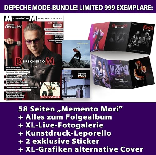 LIMITED Sonic Seducer Depeche Mode Sonderedition Memento Mori inkl. Kunstdruck-Tour-Leporello und 2x Brian Griffin Album Cover-Sticker (999Exemplare ... Album-Cover Sticker + XL-Grafiken / Fotos von Sonic Seducer