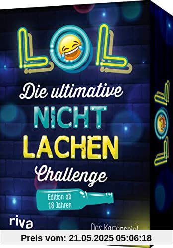 LOL – Die ultimative Nicht-lachen-Challenge – Edition ab 18 Jahren: Das Kartenspiel. Mit den besten Witzen, Flachwitzen, Scherzfragen für Erwachsene. Partyspiel mit Trinkspielvariante