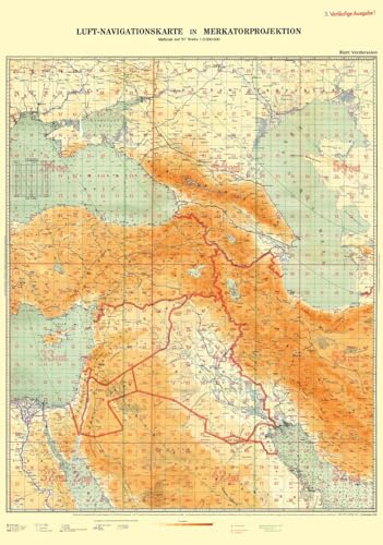 LUFT-NAVIGATIONSKARTE: Vorderasien 1940 (Plano): Karte Nr. 8 des Generalstabs der Luftwaffe von Verlag Rockstuhl
