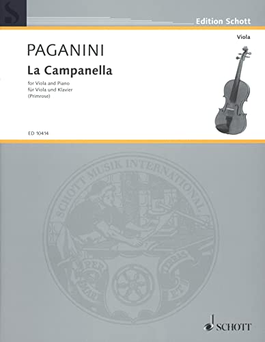 La Campanella: op. 7. Viola und Klavier. (Edition Schott)