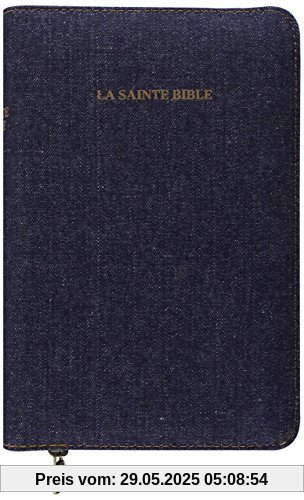 La Sainte Bible - Louis Segond 1910: Couverture en jean avec onglets, tranche or