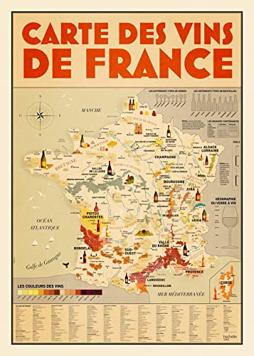 La carte des vins de France: Un poster géant informatif et décoratif von HACHETTE PRAT