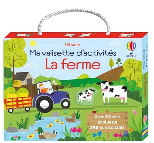 La ferme - Ma valisette d'activités - Dès 3 ans: Avec 3 livres et plus de 250 autocollants von USBORNE