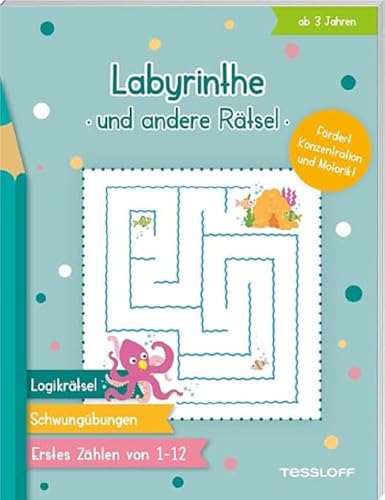 Labyrinthe und andere Rätsel / Paare finden, Reihenfolgen bestimmen, Schattenrätsel lösen uvm. /: Rätselspaß für Kinder ab 3 Jahren (Spielen & Beschäftigen)