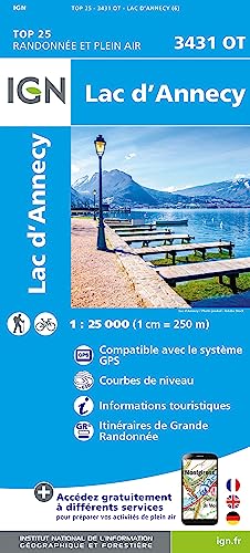 Lac D'Annecy 1:25 000 (TOP 25) von IGN Frankreich