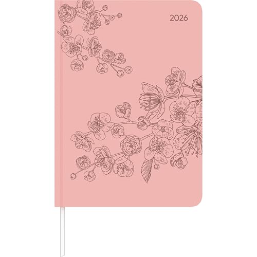 Lady Journal Grande Deluxe Salmon 2026 - Taschen-Kalender A5 (15x21 cm) - Tucson Einband - mit Motivprägung - Weekly - 128 Seiten - Alpha Edition von ALPHA EDITION
