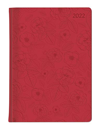 Ladytimer Deluxe Coral 2022 - Taschen-Kalender A6 (10,7x15,2 cm) - Tucson Einband - Motivprägung Rosen - Weekly - 128 Seiten - Alpha Edition von Alpha Edition