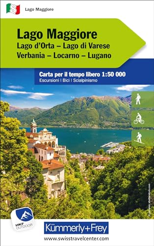 Lago Maggiore Nr. 08 Outdoorkarte Italien 1:50 000: Lago d'Orta, Lago di Varese, Verbania, Locarno, Lugano, free Download mit HKF Maps App (Kümmerly+Frey Outdoorkarten Italien, Band 8) von Kümmerly+Frey