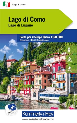 Kümmerly+Frey Outdoorkarte Lago di Como 1:50.000: Mit Lago di Lugano. Touren für Wanderer, Biker und mehr! Wetterfest und leicht lesbar (Kümmerly+Frey Outdoorkarte International, Band 9)