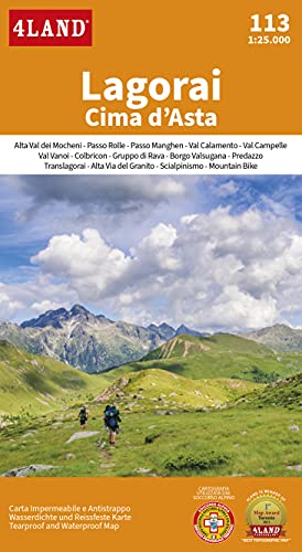 Lagorai Cima d'Asta. Carta 1:25.000. Ediz. italiana, inglese e tedesca Lagorai Cima d'Asta. Carta 1:25.000. Ediz. italiana, inglese e tedesca von 4Land