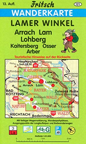 Lamer Winkel: Arrach, Lam, Lohberg, Kaitersberg, Osser, Arber (Fritsch Wanderkarten 1:35000) von Fritsch Landkarten-Verlag