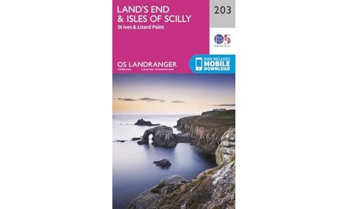 Land's End & Isles of Scilly: St Ives & Lizard Point (OS Landranger Map, Band 203) von ORDNANCE SURVEY