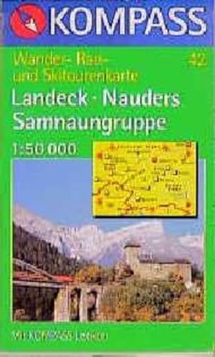 Landeck - Nauders - Samnaungruppe: Mit Kurzführer, alpinen Skirouten und Radrouten. 1:50000 (KOMPASS Wanderkarte) von KOMPASS-Karten