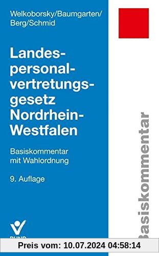 Landespersonalvertretungsgesetz Nordrhein-Westfalen: Basiskommentar mit Wahlordnung (Basiskommentare)